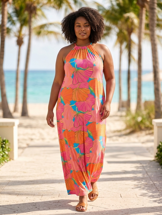 Trina Turk Dresses & Skirts - Trina Turk Milan Gingko Halter Floral Maxi Dress | Size Large - EUC